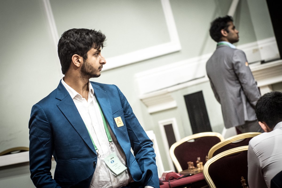 ChessbaseIndia's tweet photo. BREAKING: Vidit Gujrathi wins the FIDE Grand Swiss 2023, qualifies for Candidates 2024

GM Vidit Gujrathi struck with all his might when it was needed the most. In the final round of FIDE Grand Swiss 2023, he played one of the best games of his career to take down GM Alexander Predke! This means the boy from Nashik, Grandmaster Vidit Gujrathi wins the FIDE Grand Swiss 2023 with a fantastic 8.5/11 points.

With this win, Vidit now also qualifies to the Candidates 2024 tournament! He is the second Indian player after Praggnanandhaa to book his ticket to Toronto.

Vidit actually started this event with a loss. Staging an insane comeback, he has actually achieved clear first spot! He is now the World no.16 with a live rating of 2737.4.

A huge congratulations to Vidit, his team, and his family!

Photos: Anna Shtourman/FIDE

#chess #chessbaseindia #FIDEGrandSwiss #viditgujrathi