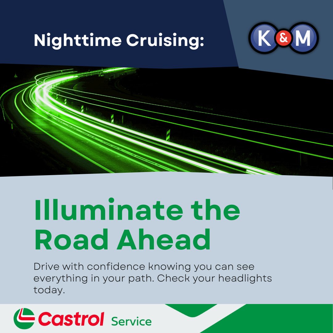 🌃🚗 As the nights get longer, let's shine a light on safety! 🚗🌃 Hey Crowborough drivers! With the clocks changed, we're all spending more time driving in the dark. 🕒🌑 It's crucial to ensure your car lights are in top shape. #CarSafety #DriveSafeCrowborough  #castrolservice