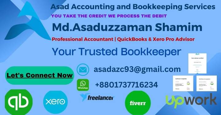 Are you looking for expert accounting and bookkeeping services to take your business to the next level? Look no further! Asad Accounting and Bookkeeping Services is here to support your financial needs.
#accounting #Accounting #Bookkeeping #quickbooks