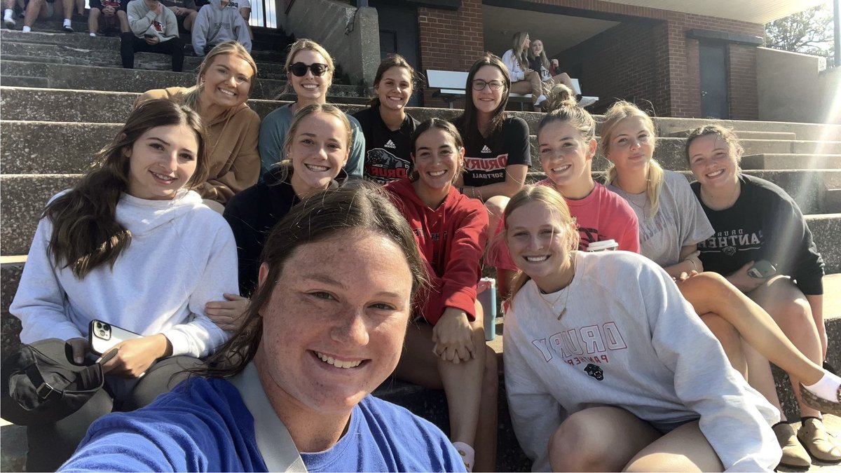 drurysb's tweet photo. Goooooooo Panthers!📣📣The team is showing their support and cheering on @drurywsoc in the conference tournament quarterfinals! #pantherfamily https://t.co/Ec9Np8RlYd