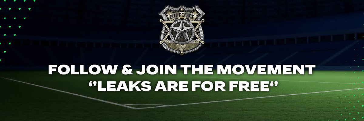 FutPoliceLeaks's tweet photo. For many years, leaks were sold for money and only a few people could benefit from them.

A new era begins, where leaks are free, and everyone has equal chances.

Join the movement "Leaks are for free."

Retweet and Like this post.

Follow for more free leaks! https://t.co/kxtCJHTpwJ
