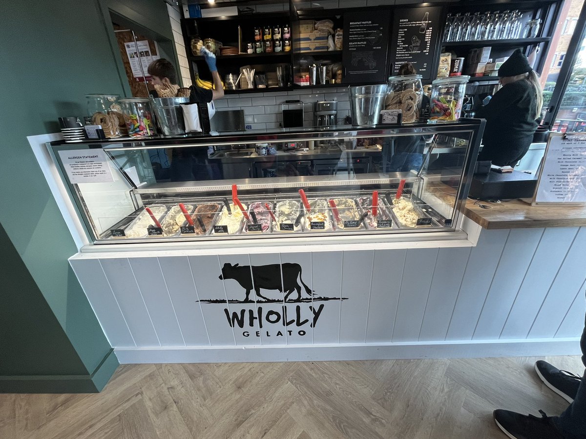 BishGloucester's tweet photo. Wonderful to visit the new @whollygelato unit at new #FoodDock Gloucester Quays. I first visited this fabulous family farm in 2017. And now you can have amazing gelato and amazing waffles .. and more! @glosdioc https://t.co/wPsHZhHiI3