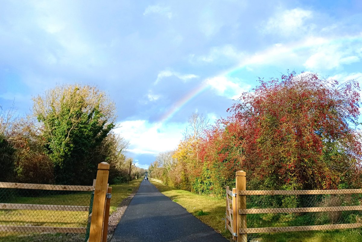 WheelchairTrave's tweet photo. 🌞+🌦️=🌈
#BVLC #greenway #Navan https://t.co/CW41nFAzYM