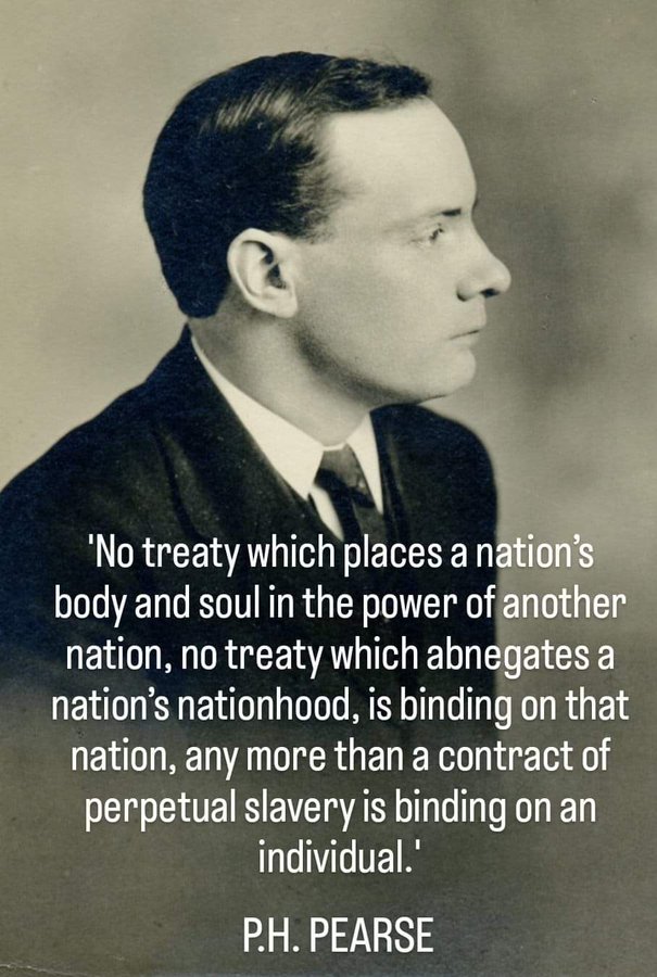 BjCruickshank's tweet photo. Have a look at what Irish Patriot Padraig Pearse said about treaties &amp; apply it to Scotland's situation &amp; the Treaty of Union. He was not only a patriot, he was also a prophet. https://t.co/lL9bt9iUIm