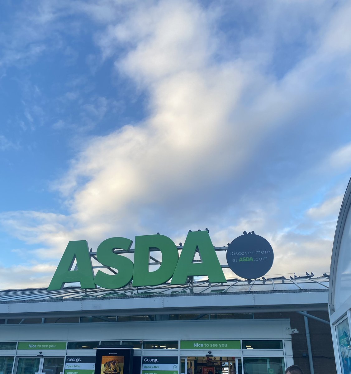 DohertyVerity's tweet photo. Awful experience at @asda Rochester (airport) store today, closes at 4pm, 3.40pm refused entry by 2 security and staff, who turned away 30+, entrance closed &amp; they were at exit “my colleagues leave at 4pm so you can’t shop now” only want a cushion! #rude #CustomerService #asda https://t.co/88erPKXs8y