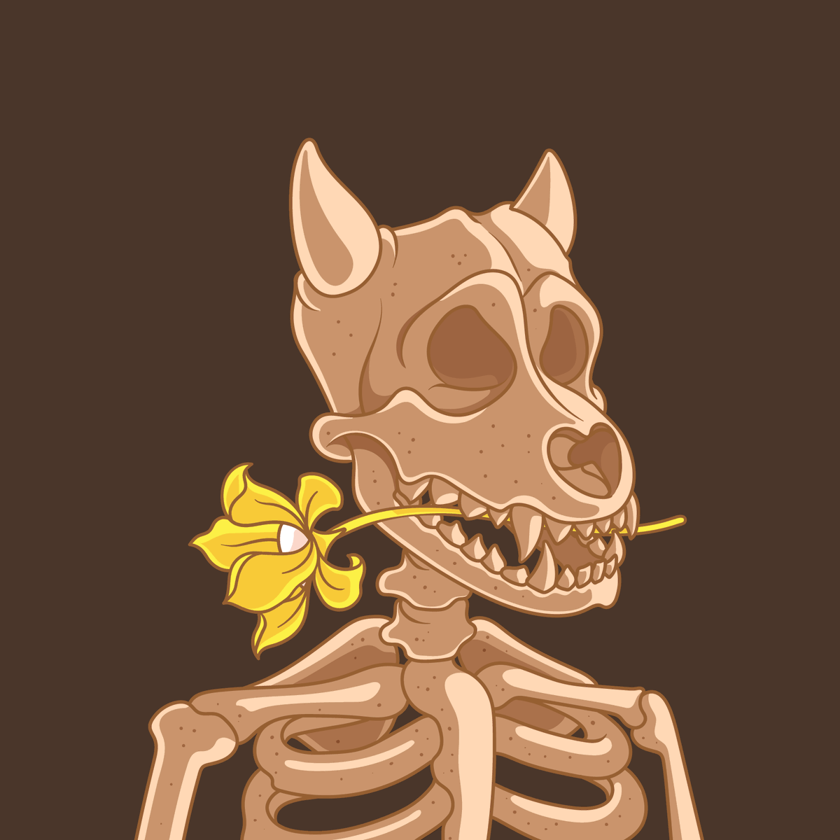 BraveDogsNFT's tweet photo. 🦴 Behold, the bony beauty of our NFT collection! 
A skeletal Brave Dog, elegant and rare, has found its keeper💀

Its skeletal grace, is a haunting delight, to @fabi_fabi22222 and the new proud keeper @matudavis ❤️‍🔥

#CNFTCommunity https://t.co/Kw836bUf7m