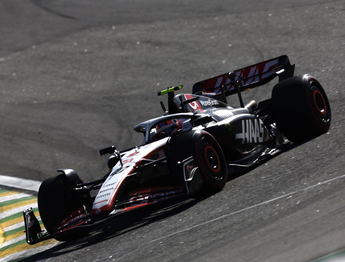 🔟 laps to go. With Russell’s retirement Nico is now in 12th. #HaasF1 #BrazilGP