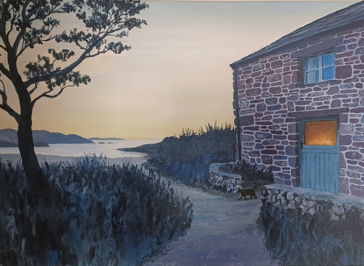 My latest painting...
An imagined scene inspired by the Scilly Isles
