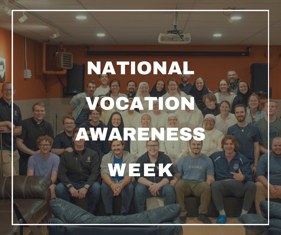 It’s National Vocation Awareness Week! An annual week-long celebration of the Catholic Church in the US dedicated to promoting vocations to the priesthood, diaconate, &amp; consecrated life through prayer &amp; education, &amp; to renew our prayers &amp; support for those who are discerning.