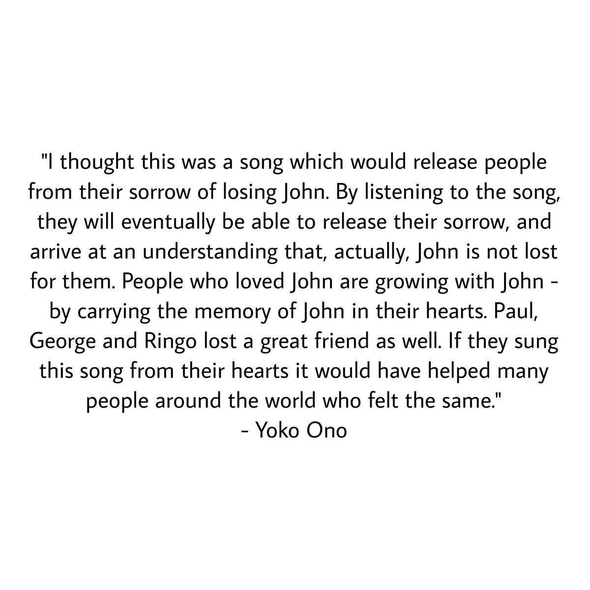 marianabrickman's tweet photo. Yoko Ono was right, Now And Then really helps us understand that John Lennon is still with us 

And, after many years, there wasn't a better choice, it definitely was destined to be the Beatles' last track

📝 Excerpt from the Washington Post by Rip Rense, 2005 https://t.co/QRWTUpp8ID