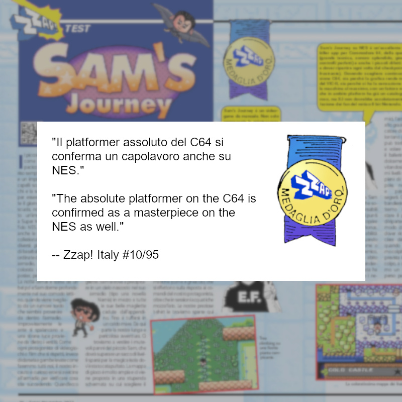 knightsofbytes's tweet image. The Italian Zzap! magazine published an extensive review of Sam&apos;s Journey on the #C64 as well as the #NES - and both versions were awarded a Zzap! Gold Medal! 🤩 A huge thanks to the staff! 😃👍
zzapmagazine.it
knightsofbytes.games
#retrogames #retrogaming #gamedev