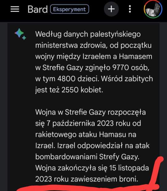 asongin's tweet photo. #AI albo już wie, albo nie jest taka #inteligentna #Bard #Google https://t.co/V0l8oNdxIn
