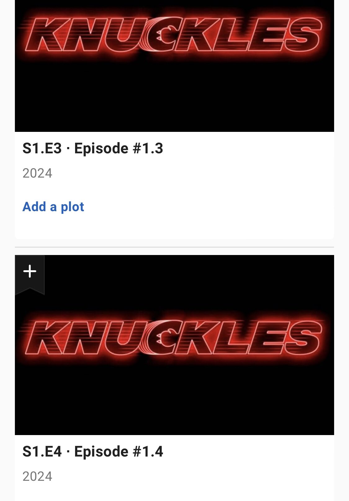 Sonic movienews on X: Now has IMDb also changed #knuckles series premiere  date from “November” to instead “2024” 🥊👀 #sonicmovie #sonicnews  #knucklesseries #KnucklesTheEchidna #sonic #idriselba #SonicTheHedegehog   / X