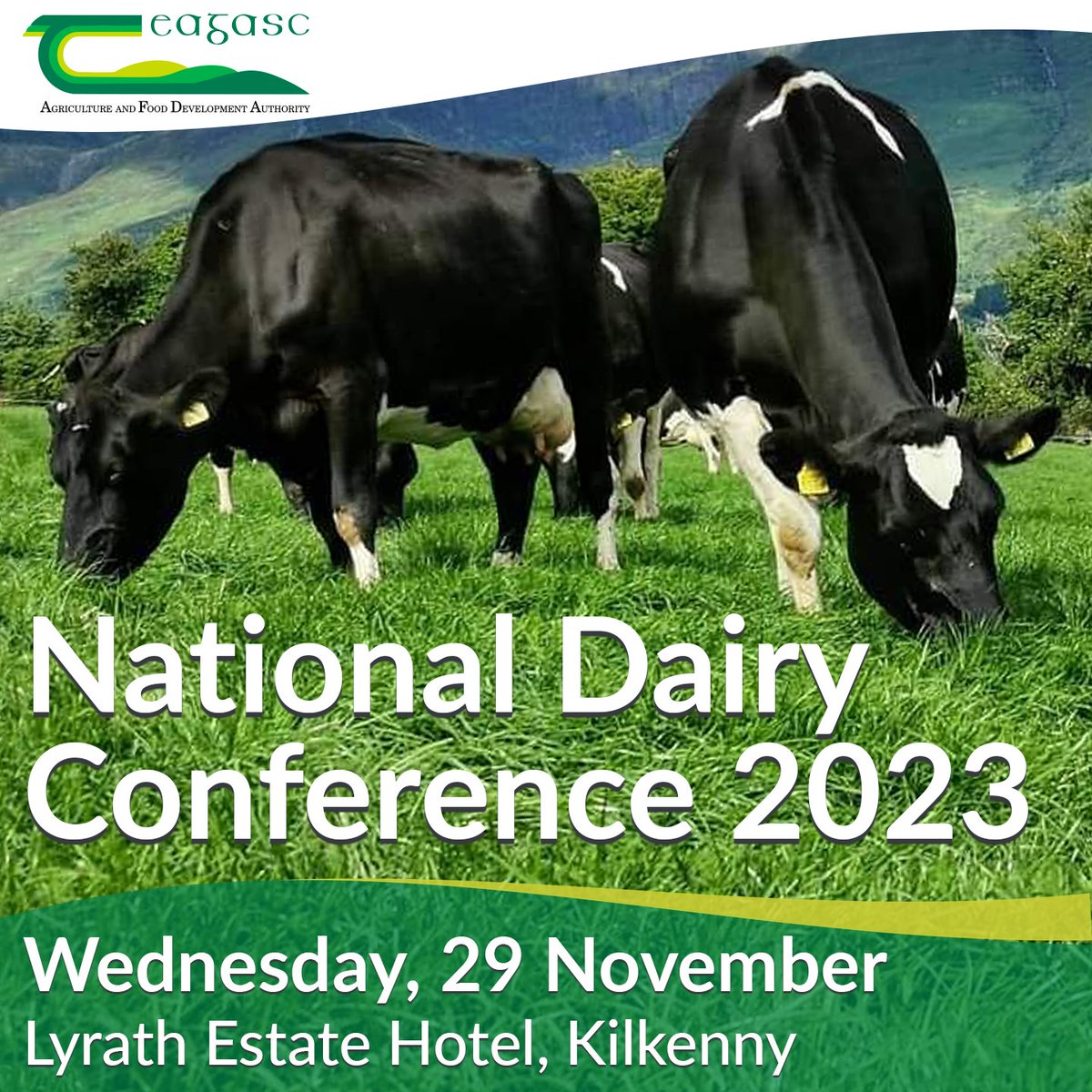 teagasc's tweet photo. The workshops at the National Dairy Conference 2023 will cover topics such as grazing &amp; nitrogen strategies, future farm stocking rate decisions, nutrient management technologies, and the potential benefits of flexible milking schedules. 
Book your ticket https://t.co/ktJ7vFSPem https://t.co/KKsYD75nQK