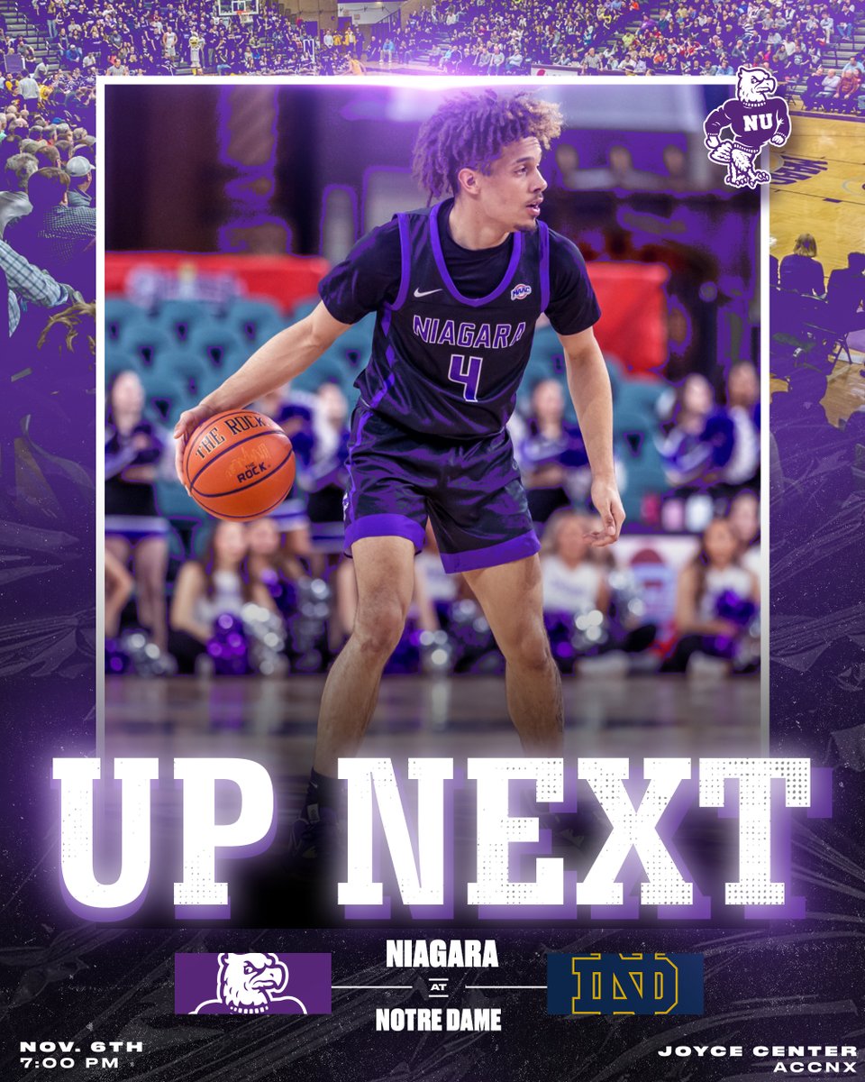 Niagara is set to open the 2023-24 season at Notre Dame. 

📰: bit.ly/46VPHTS

🟣🦅🏀