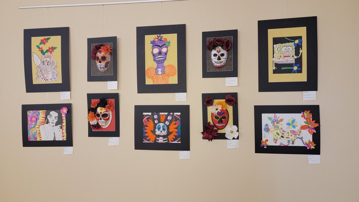 DMiller_HMS's tweet photo. Big shout out to @Hernando_MS students that participated in the First Annual Dia de Los Muertos Art Contest. There were nearly 400 entries! Congratulations to my srudent Scottrina for placing 🥉 in the the Middle School division! 🎉 https://t.co/zC0adAUXad