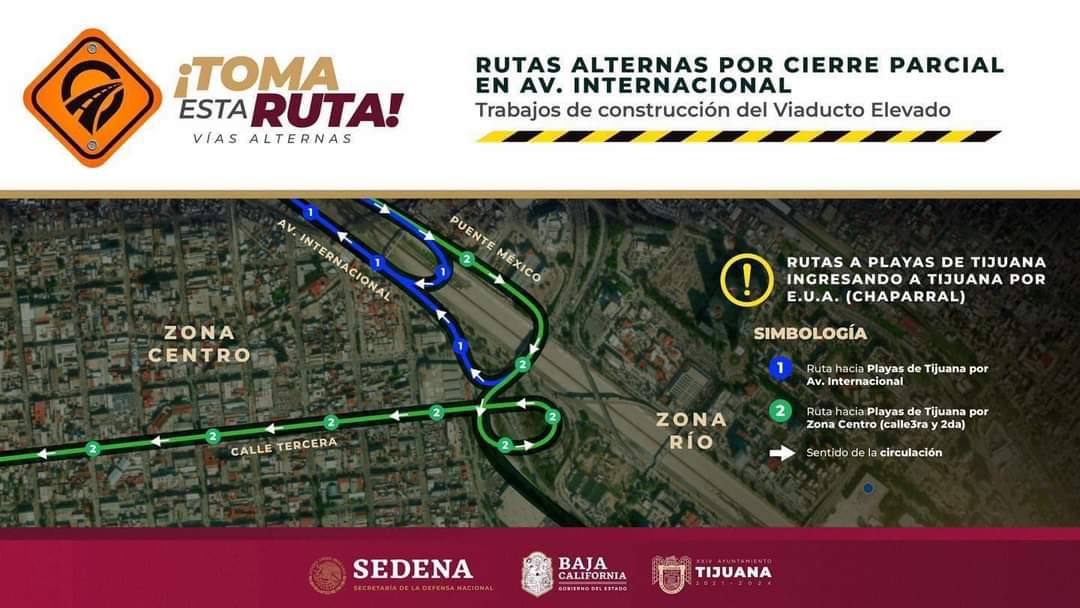 BereniceDiazG's tweet photo. #Tijuana
⚠️TOMA PRECAUCIONES ⚠️

Por obras del viaducto elevado, a partir del martes 07 de noviembre cerrarán por 6 meses carriles en la Av. Internacional. https://t.co/E7Iz5m62JV