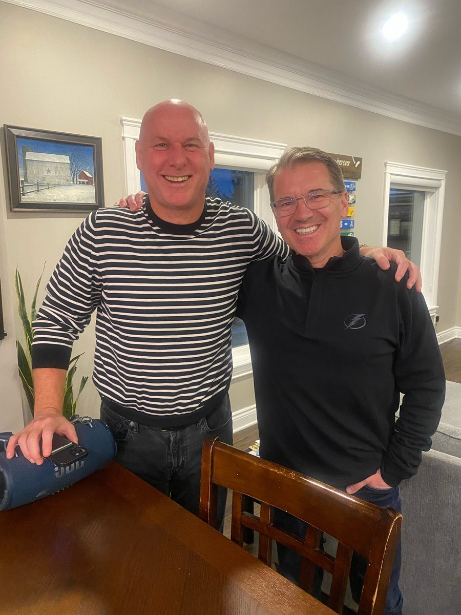 PaulLaPolice's tweet photo. Great to spend time with @DaveRandorf when he was in town to call the lightning Sens game. A lot of fun times with him on the cfl panel. #straighttodvd https://t.co/73UsaIcsUB