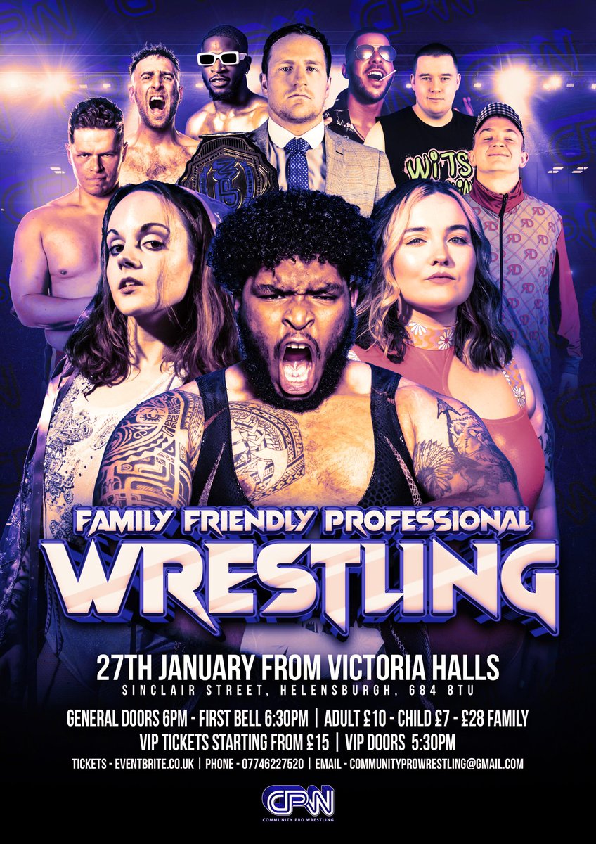 Communityprowr1's tweet photo. 🚨 CPW 1st show of 2024 🚨
2024 is going to be a massive year for us here at CPW and what a way to start that with our return to Helensburgh Victoria Halls with all of your CPW favourites such as Ravie-Davie, The Fresh Prince Of Drumoyne Square , https://t.co/xVuIZh64Dq