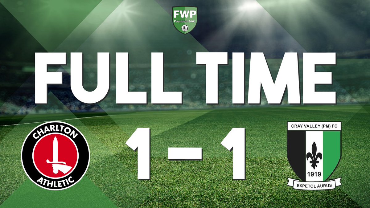 CrayValleyPM's tweet image. FULL-TIME: Charlton Athletic 1-1 Cray Valley PM #IsthmianLeague fwp.co/qt5vGC