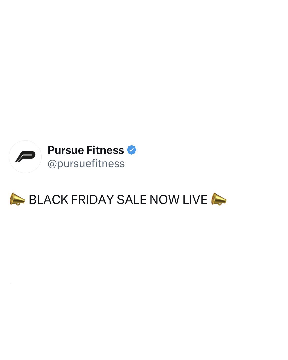 Pursue Fitness on X: BLACK FRIDAY IS NOW LIVE 📣 Up to 80% off
