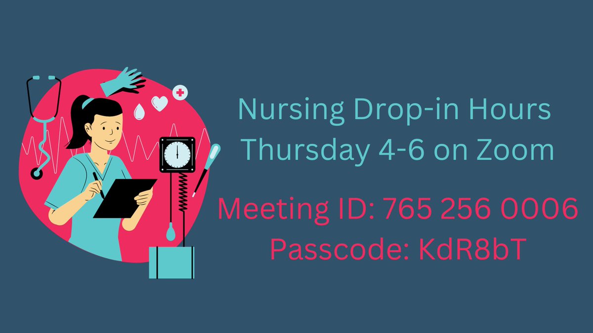 CenterHarvey's tweet photo. hey everyone! just wanted to update all of our nursing students &amp; let you all know that nursing drop in hours have been changed from mondays to thursdays from 4-6! https://t.co/874UU385Z4