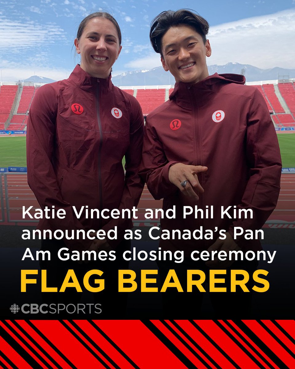 Katie Vincent and Phil Kim (aka Phil Wizard) will carry the flag for <a href="/TeamCanada/">Team Canada</a> as #Santiago2023 comes to a close 🇨🇦