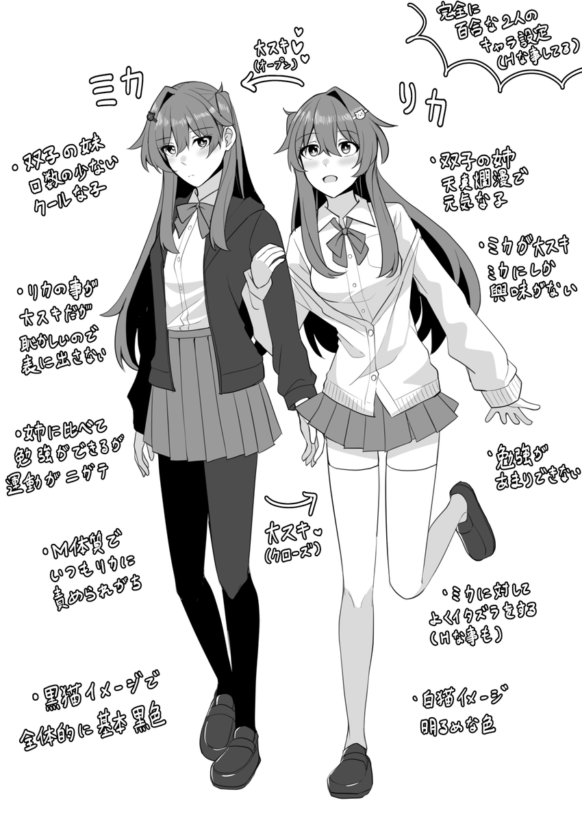 お互いが大好きな百合キャラ描いたよ 
名前はミカとリカです #創作
続きはpixivにupしてます↓
https://t.co/GSqe5ZObyd 