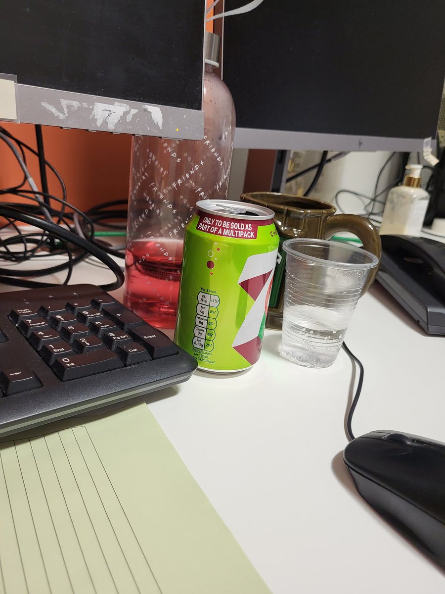 Katloveshobbits's tweet photo. One for comfort, one for hydration, one for fun. I'm sure this means something...🤔🤔🤔 https://t.co/W08CL8mYwZ