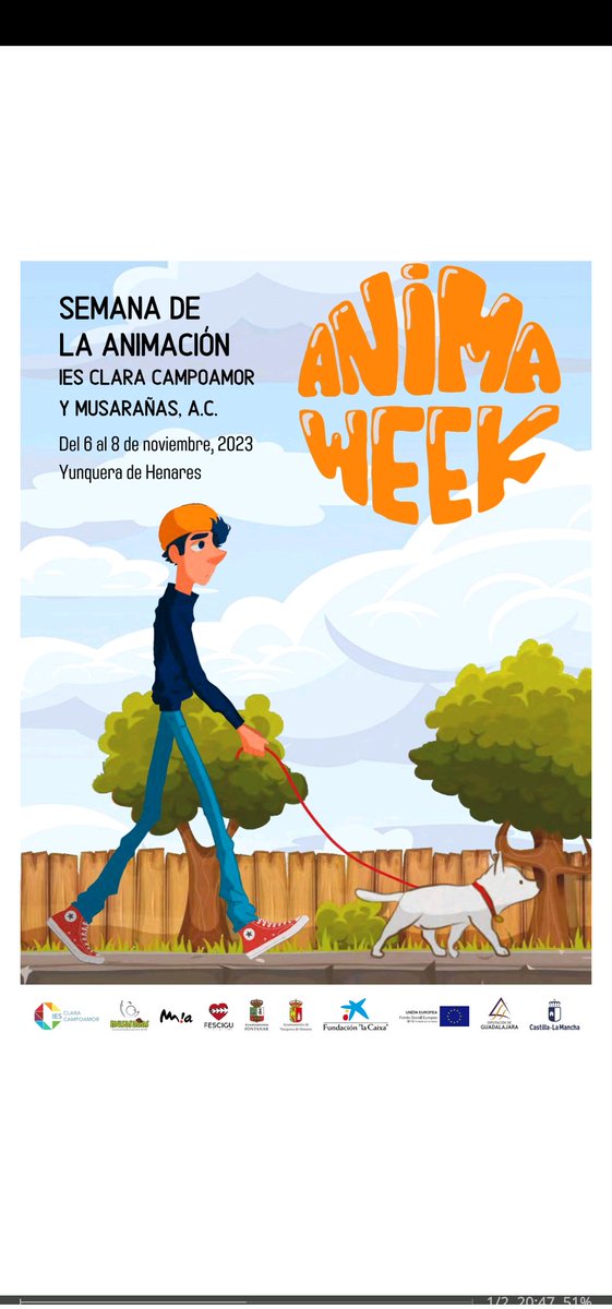 FESCIGU vuelve a colaborar en la semana de animación, del 6 al 8 de Noviembre, con el IES Clara Campoamor y Musarañas A.C. en Yunquera de Henares.