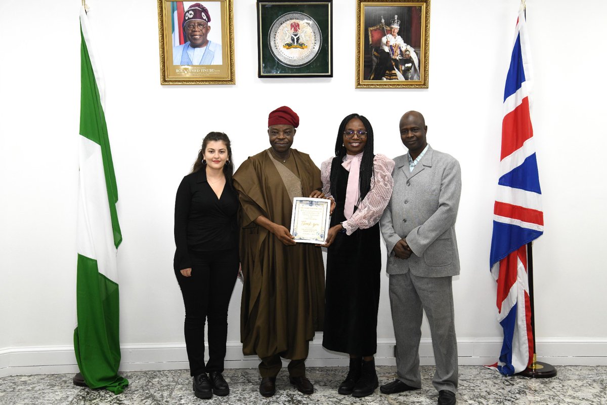 Olamide Eso (@olamide_eso) on Twitter photo I led a delegation of twelve #NigerianCommonwealthScholars for a courtesy visit to the outgoing Nigeria High Commissioner to the UK, Amb. Sarafa,OFR, at the Nigerian House, London on Tuesday, October 24, 2023, accompanied by <a href="/mmgolashvili/">mariam golashvili</a>, #CSC Programme Officer at <a href="/commschols/">CSC in the UK</a>. I led a delegation of twelve #NigerianCommonwealthScholars for a courtesy visit to the outgoing Nigeria High Commissioner to the UK, Amb. Sarafa,OFR, at the Nigerian House, London on Tuesday, October 24, 2023, accompanied by <a href="/mmgolashvili/">mariam golashvili</a>, #CSC Programme Officer at <a href="/commschols/">CSC in the UK</a>.