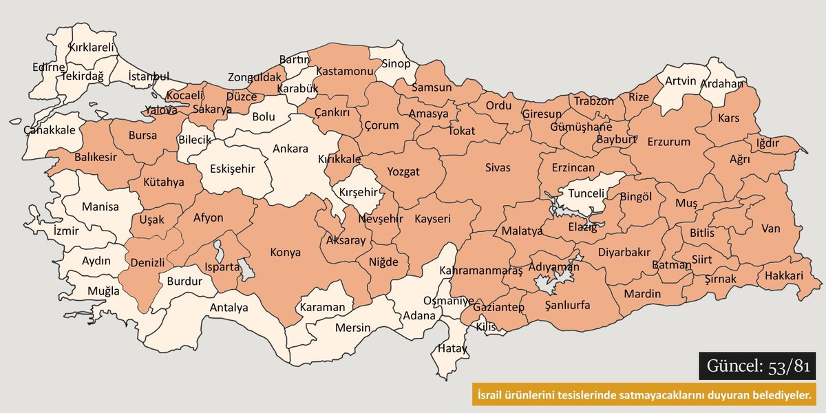 ErdemOzveren571's tweet photo. 81 Büyükşehir'imizden Boykot'a
Katılmayan Şehir Sayısı 28'e
Kadar Düştü. Paylaşımın Altına
Bu Belediyeleri ve Başkanlarını
Etiketleyip BOYKOT 'a Davet Edin ⚠️

#GetirBoykot
#KöfteciYusufBoykotaSesVer https://t.co/ry6nc4vTCz
