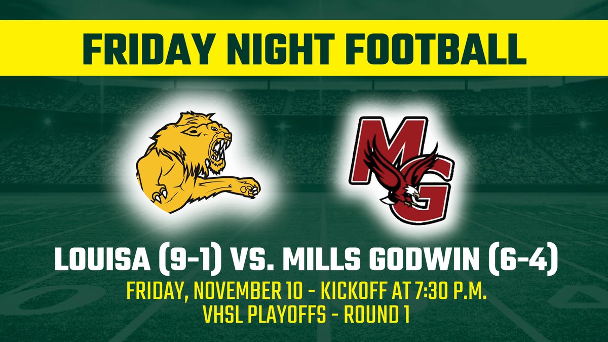 LCPSchools's tweet photo. COMING THIS FRIDAY: Playoff football in The Jungle 🏈 https://t.co/0q7obTvBQe