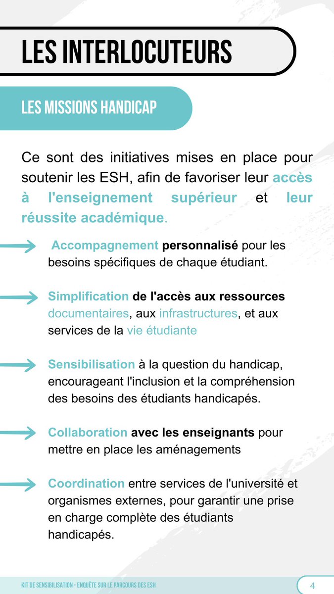 [SENSIBILISATION AU #HANDICAP]
➡️ J-1 avant la sortie de l’enquête sur le parcours des #étudiants en situation de handicap.