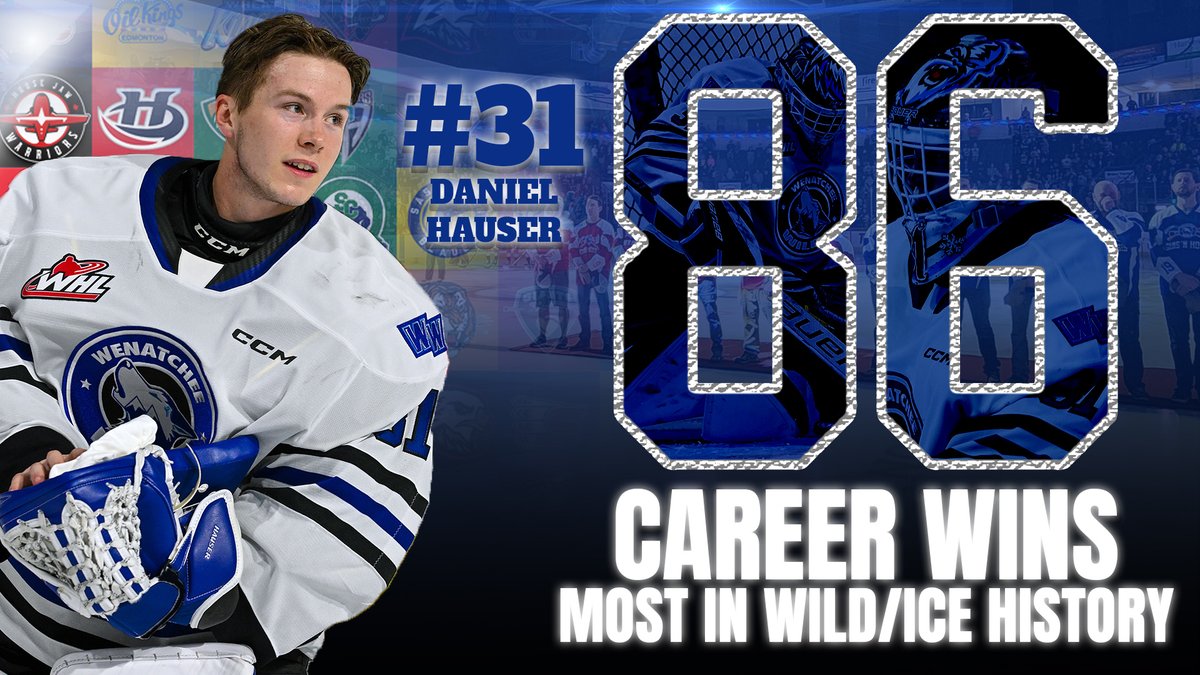 With last night's win, Daniel Hauser stands alone.

Our organization's WHL history goes back to 1996 in Edmonton, and no goaltender has won 86 WHL games with the Wild or ICE...until now. 👏

#RestoreTheRoarWHLstyle