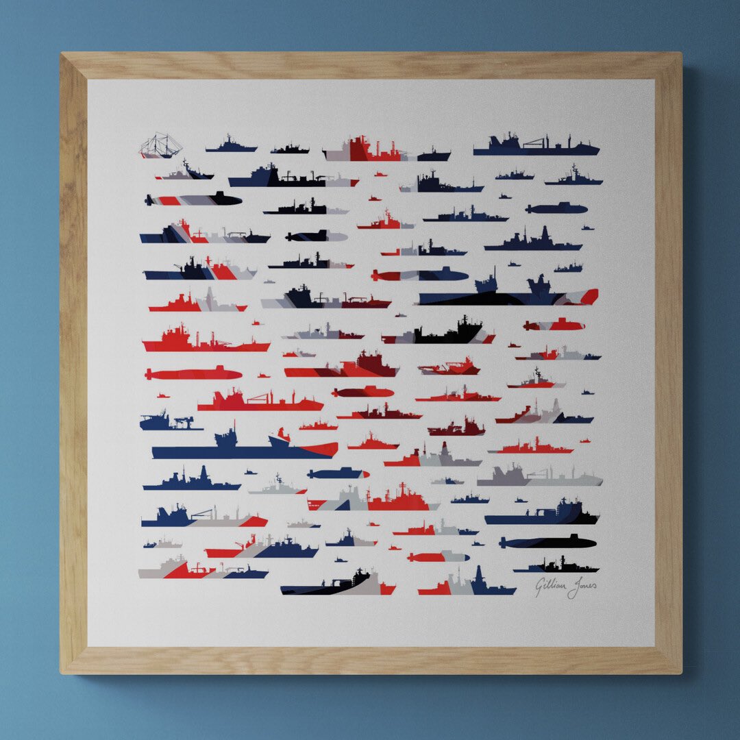 A new limited edition print: the RN & RFA Fleet. 

gillianjonesdesigns.com/products/royal…

#RoyalNavy #RoyalFleetAuxiliary #RFA