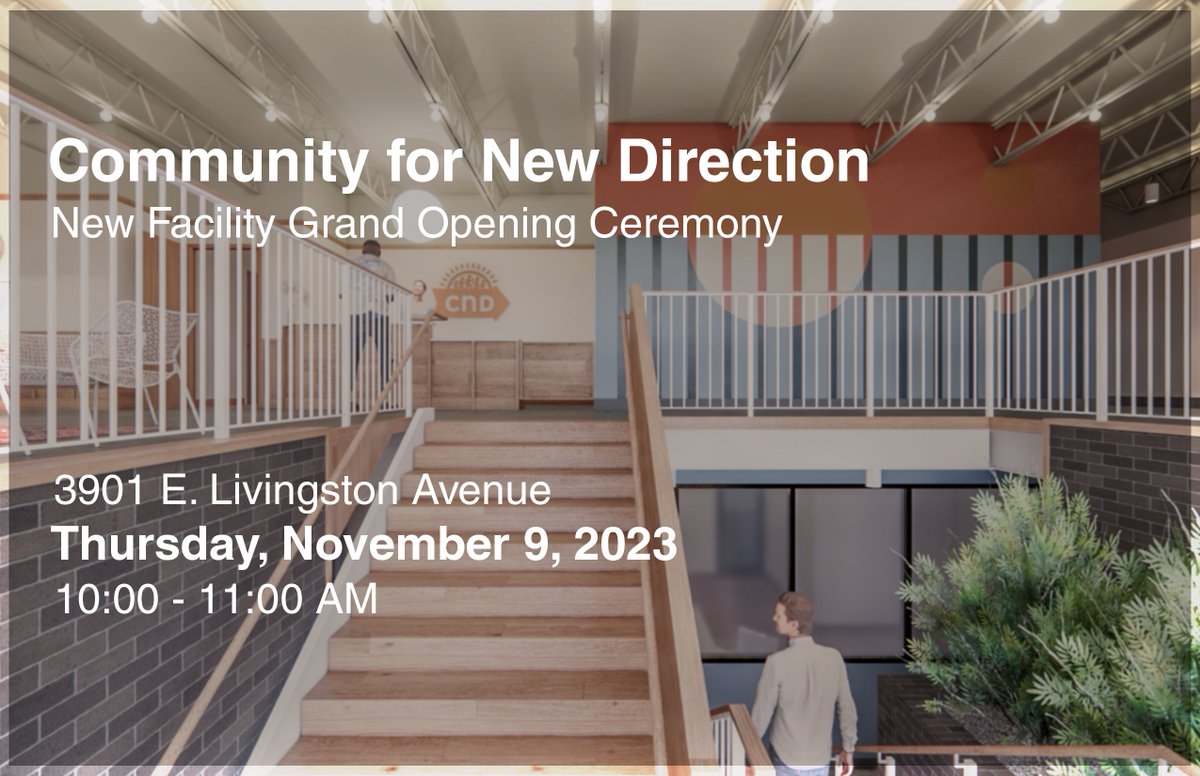 Join us for our ribbon-cutting ceremony! The line-up for the ceremony includes:  <a href="/SG_Hardin/">Shannon Hardin</a>, <a href="/NickBankston/">Nicholas J. Bankston</a>, <a href="/CMEVRemy/">Emmanuel V. Remy</a>, <a href="/latynamhumphrey/">Rep. Latyna M. Humphrey</a>, <a href="/CityAttyKlein/">Columbus City Attorney Zach Klein</a>, VP Clincial Services for <a href="/ADAMHFranklin/">ADAMH Board of Franklin County</a>, Sue Villilo, Bishop Timothy J. Clarke,  and <a href="/DDePerroChamber/">Don DePerro</a>!