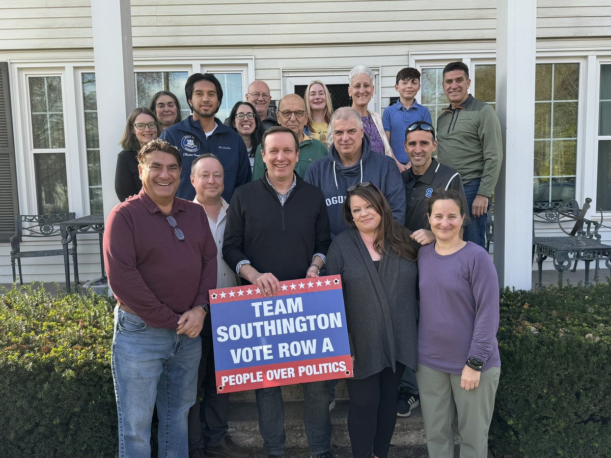 I got my political start in Southington and it was fun to reunite with some old friends as I stopped by a phone banking event. They’ve nominated a great slate for Town Council - a few former Republicans!