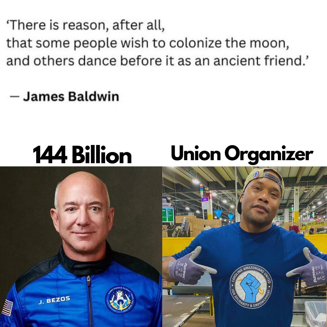 amazoncause's tweet image. There is reason, after all, that some people wish to colonize the moon, and others dance before it as an ancient friend’. #amazonunion #amazon #amazonlabor