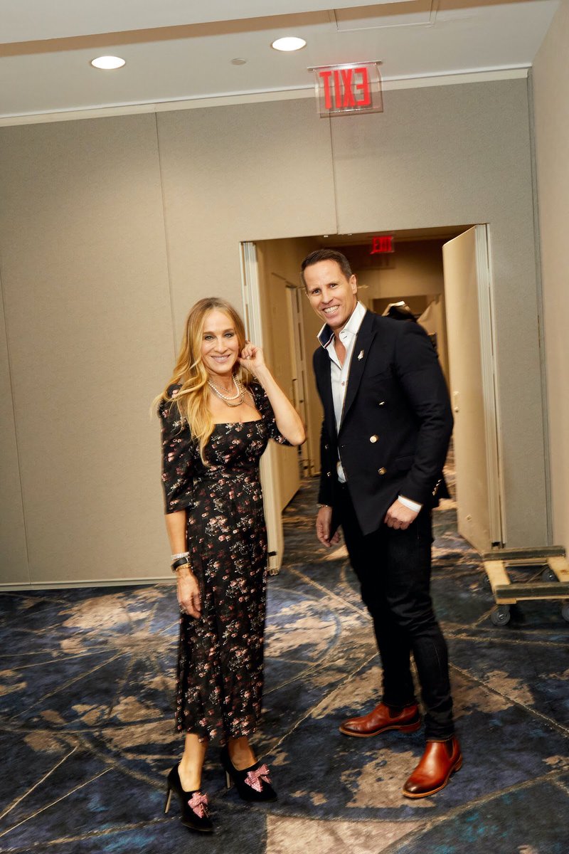 Sarah Jessica Parker and Tim Lightbourne at Wine Talk At New York Wine Experience.