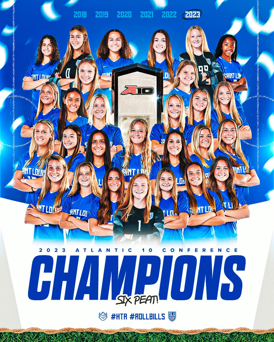 Saint Louis Women's Soccer (@sluwsoccer) on Twitter photo BACK-TO-BACK-TO-BACK-TO BACK-TO-BACK-TO-BACK
Your Saint Louis Billikens are <a href="/atlantic10/">Atlantic 10 Conference</a> Champions for the 6th year in a row!
#HTR #RollBills BACK-TO-BACK-TO-BACK-TO BACK-TO-BACK-TO-BACK
Your Saint Louis Billikens are <a href="/atlantic10/">Atlantic 10 Conference</a> Champions for the 6th year in a row!
#HTR #RollBills