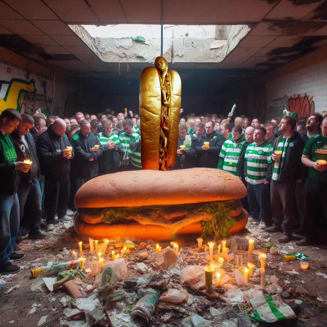 Hearing there's been an emergency Celtic fan meeting been held tonight at the Helensburgh Subway to discuss how to deal with the 4th official "smile" that was documented during today's Rangers v Hearts semi final. Offerings have been made to the "Golden Sub Sandwich" in hope of
