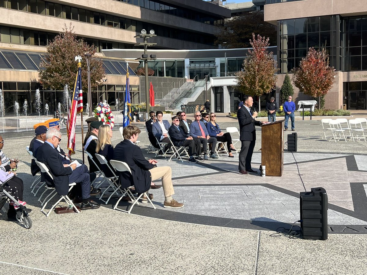 With deep gratitude to our nation’s heroes at Stamford’s Veterans Day ceremony.