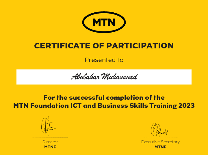 Wow MTNF thank you for the wonderful opportunity given to me I have learned alot in digital marketing and Graphics design. Thank you