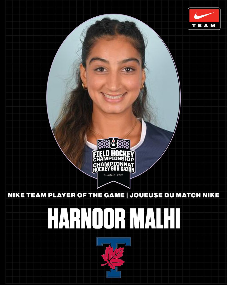 USPORTS_FH's tweet photo. Congratulations to Julia Boraston of @uvicvikes
and Harnoor Malhi of @Varsity_Blues on being named NIKE Players of The Game!  

Félicitations à Julia Boraston de @uvicvikes
et Harnoor Malhi de @Varsity_Blues pour avoir été nommés joueurs NIKE du jeu! https://t.co/sbfQe1qPPT