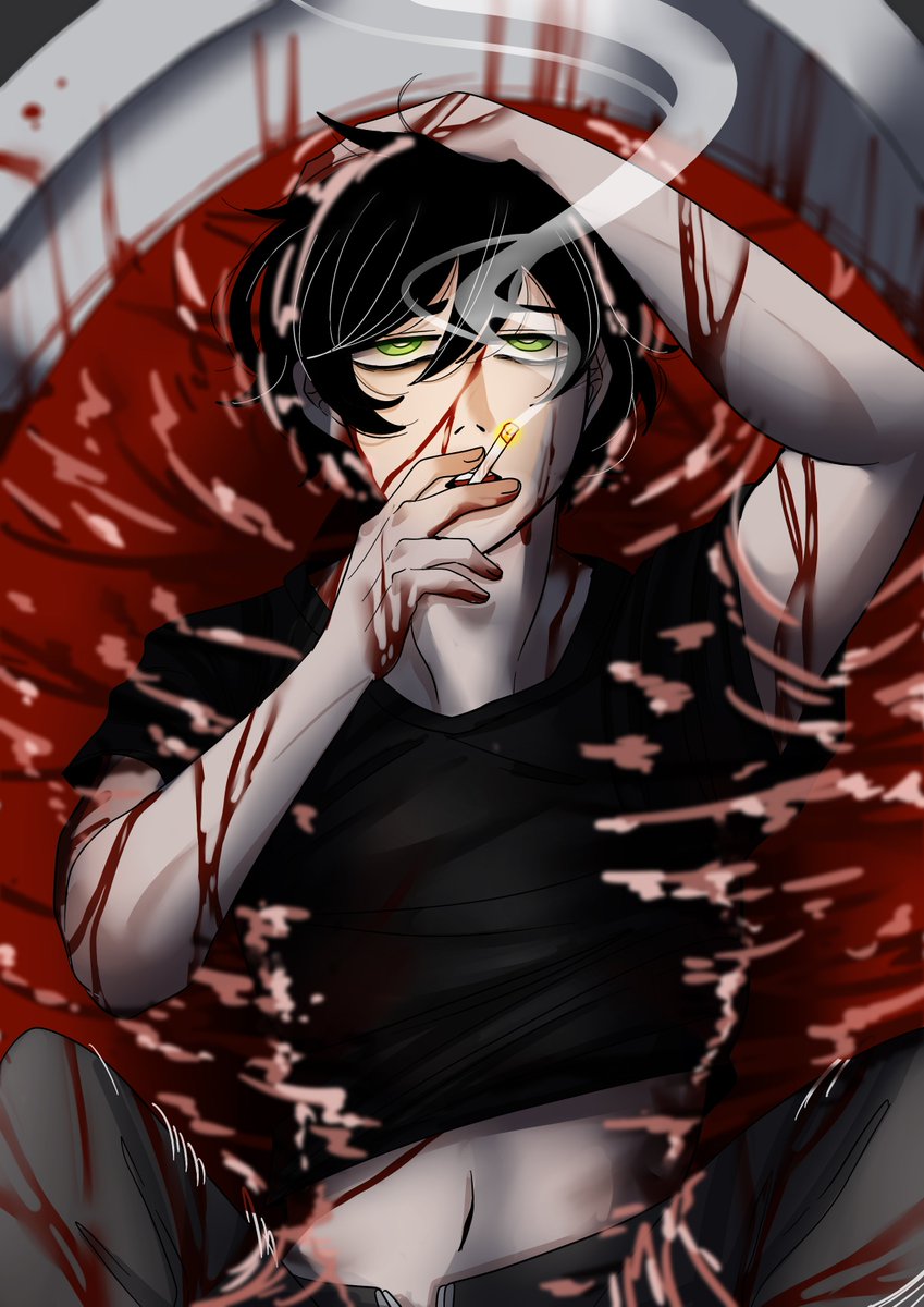 okay now I drew him in my style
another the coffin of Andy and Leyley