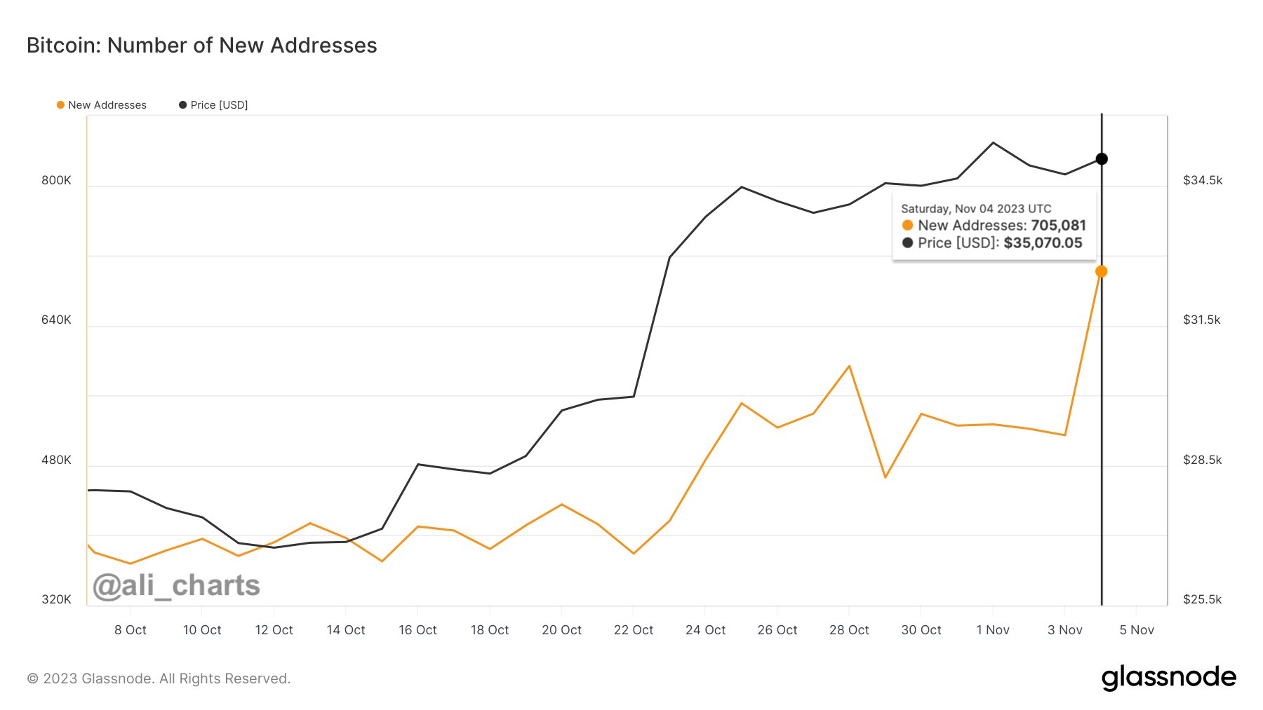 Bitcoin New Addresses