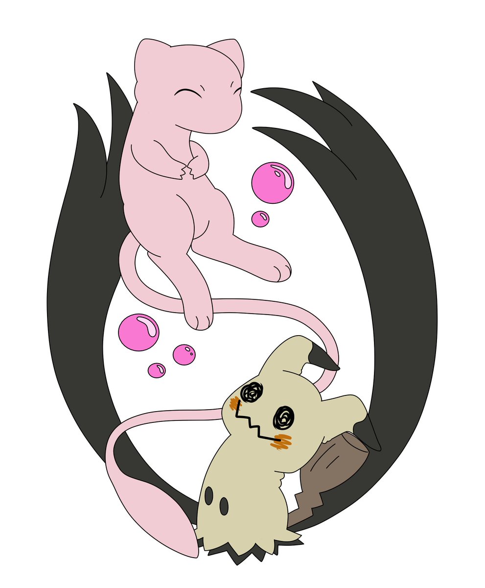 Another Pokemon tattoo design done for my friend! Feel free to message me if you'd be interested in a design! #pokemon #pokemonart #pokemonartist #pokemontattoo #mew #mimikyu #furry #furryartist #furryart