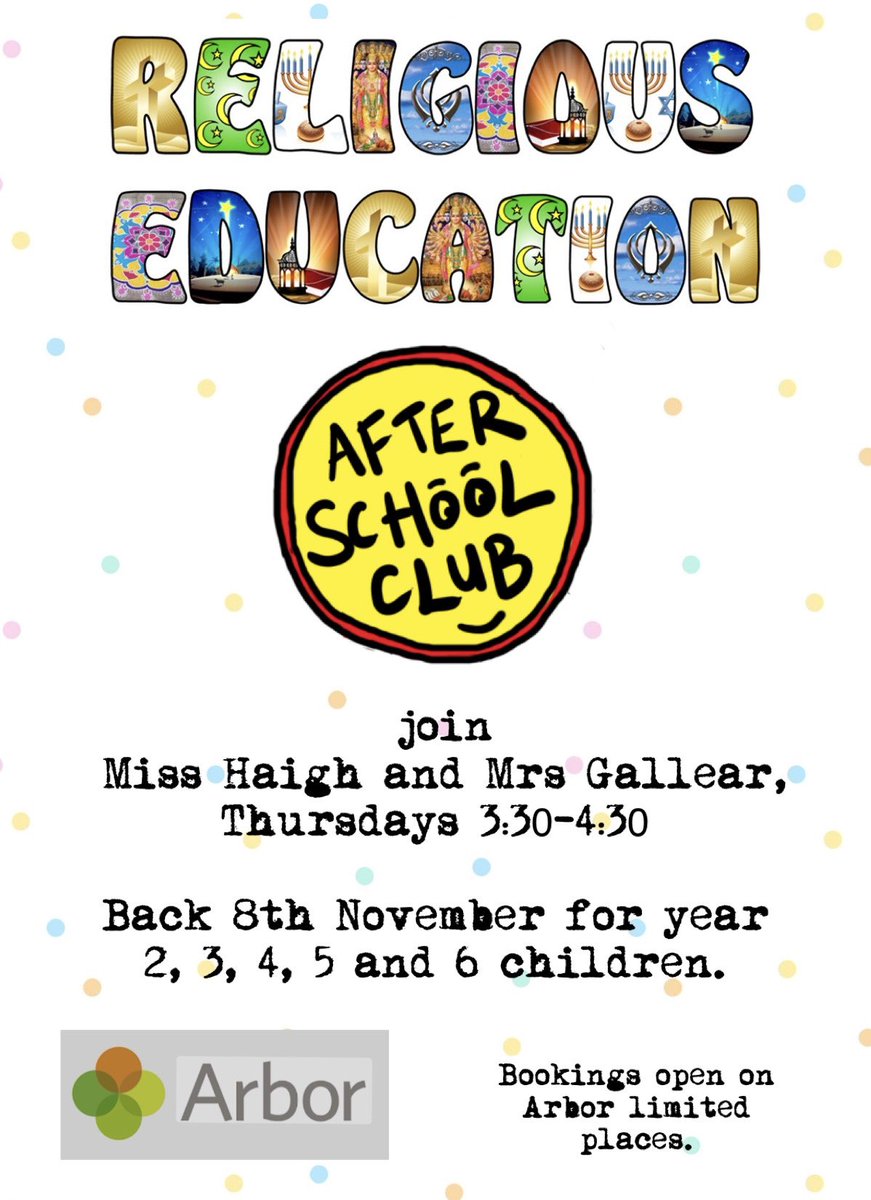 RE club is back this half term starting Thursday book your place on arbor. ✝️✡️☪️🕉️☸️🪯
@WCommonPS