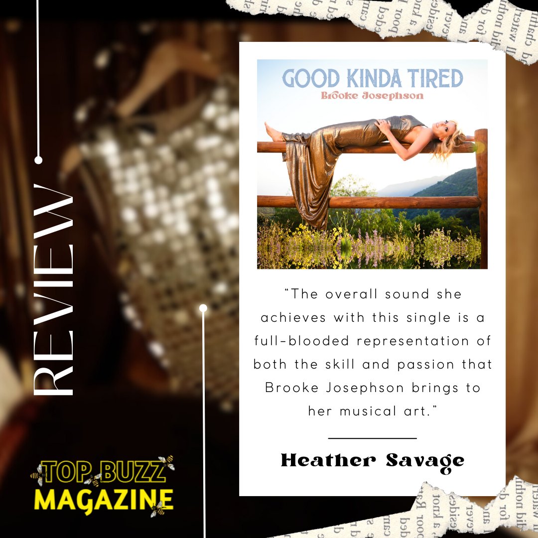 Look at this amazing review from 🐝TopBuzz🐝 Magazine on my latest single and music video, Good Kinda Tired. So grateful! 🔗 Read more -> bit.ly/40tFVpQ 🎧Listen to Good Kinda Tired today 🎶